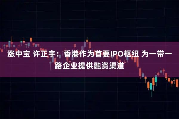 涨中宝 许正宇：香港作为首要IPO枢纽 为一带一路企业提供融资渠道