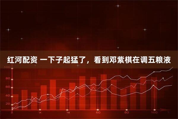 红河配资 一下子起猛了，看到邓紫棋在调五粮液