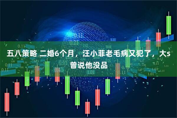 五八策略 二婚6个月，汪小菲老毛病又犯了，大s曾说他没品